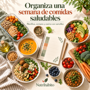 Organiza una semana de comidas saludables